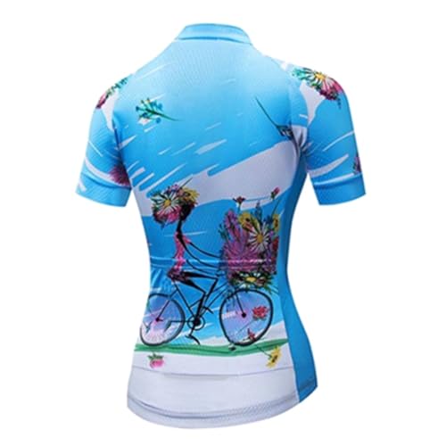 Camiseta feminina de mountain bike de manga curta Famale Cycling Jerseys secagem rápida, Qxf00266, G
