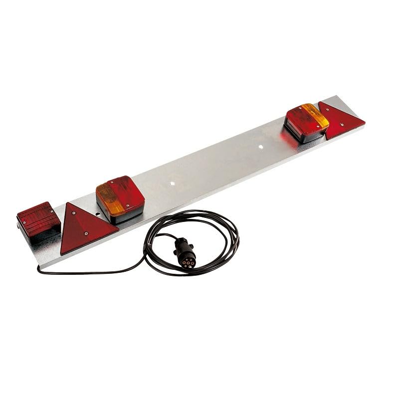 MAXTER Plaque Galvanisée d'Éclairage 1M05 - Alimentation 4M - Feux antibrouillard + Triangles