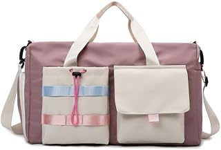 Bolso de mano para mujer, bolsa de entrenamiento deportivo, práctica separación en seco y húmedo, gran capacidad, adecuado para gimnasio y natación