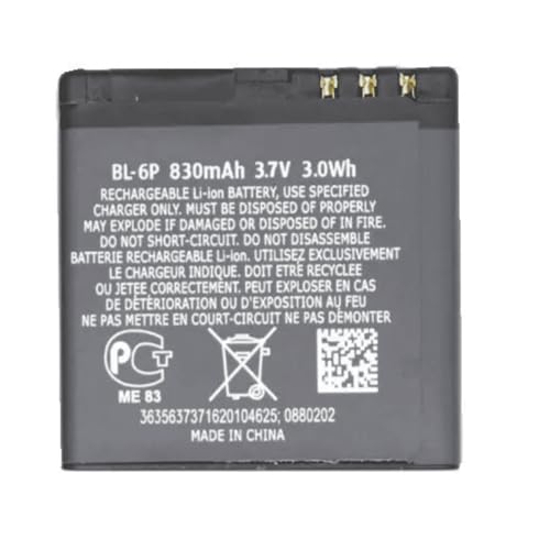 Image of Original Replacement Part BL-6P 830mAh Replacement Part for Nokia 6500C 6500 Classic 7900 Prism 7900 with 6 Months Warranty.