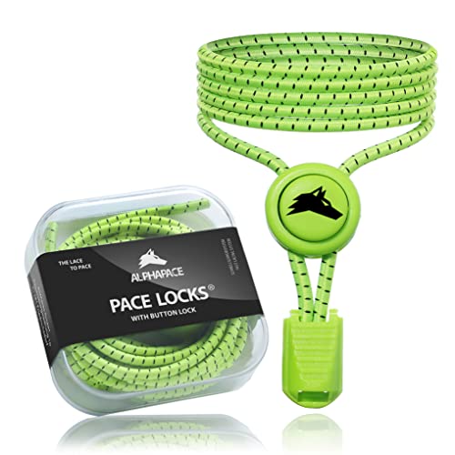 ALPHAPACE PACE LOCKS Button Lock Cordones elásticos, cordones de zapatos sin nudo, cordones de cierre rápido para deporte, para jóvenes y mayores, 120cm