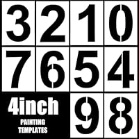 10 Stück Groß Zahlen Schablonen 10cm hoch Wiederverwendbar Zahlenschablonen 0-9 10cm hoch Malerschablone Zahlen für Hausnummern Briefkästen, Adressen, Malerarbeiten, Parkplatzmarkierung