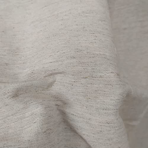Cortina Rustica Flame Linho Ilhos Crom 2,30 x 3,00 Largura Cor:Natural