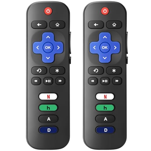【Pack of 2】 New Replacement for All Roku TV Remote,Compatible for All TCL-ONN-Hisense-Roku TV Remote
