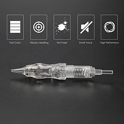 TATELF Tattoo Cartridges Needles - 10pcs Screw Needles 1RL for Permanent Makeup Machine Tattoo Eyebrow Eyeliner Lip Contour