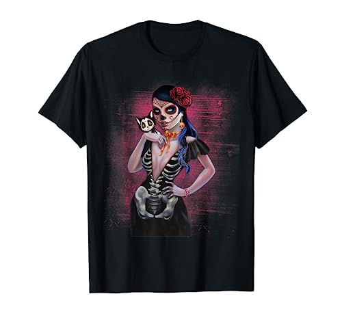 Día de los Muertos La Catrina Day of the Dead Sugar Skull Camiseta