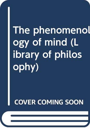 The Phenomenology of Mind B0007ISI0E Book Cover