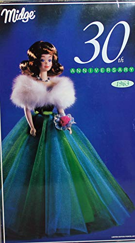 Limited Edition Porcelain 30Th Anniversary Midge Barbie Doll From 1993 #TOP1