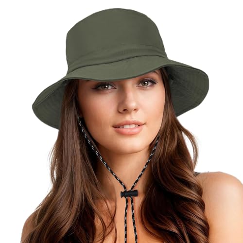 Durio-Waterproof-Bucket-Hat-for-Women-UPF-50-Sun-Hat-UV-Protection-Packable-Rain-Hats-for-Women-Lightweight-Hiking-Hat