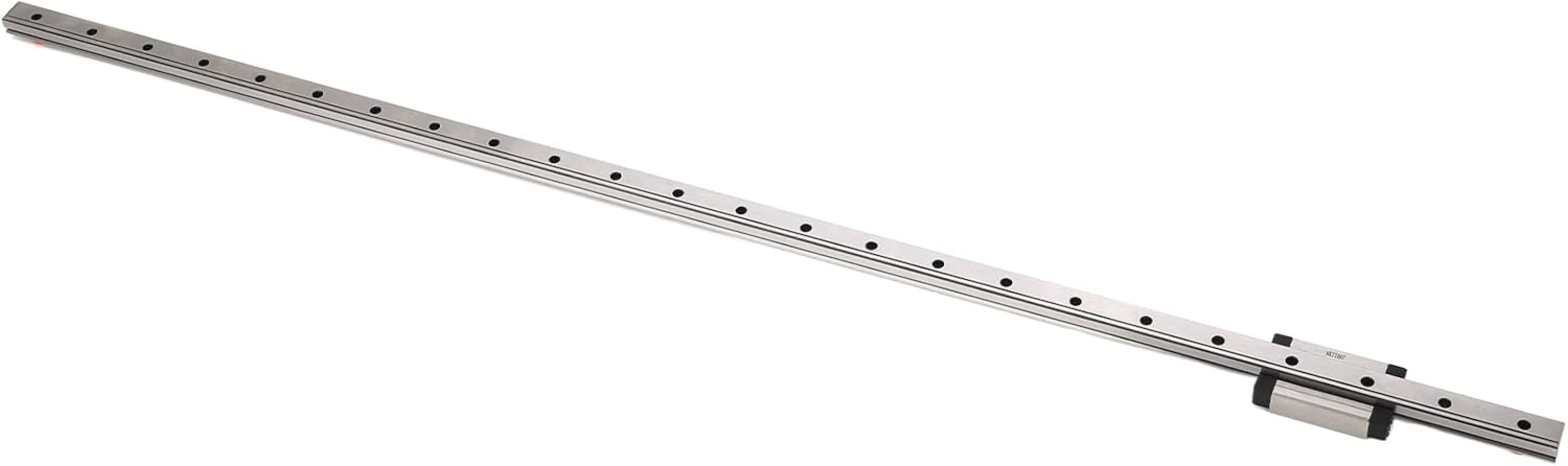 Linear Motion Guide Rail High Load Bearing Precise Positioning Low Friction Linear Slider Rail with Slider for CNC Machine Tool Injection Machine Bearing Steel MGN12H 600mm