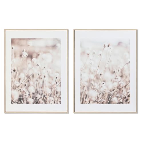 Lienzo de fleurs encadré 75x4x100 cm, décoration murale de prestige