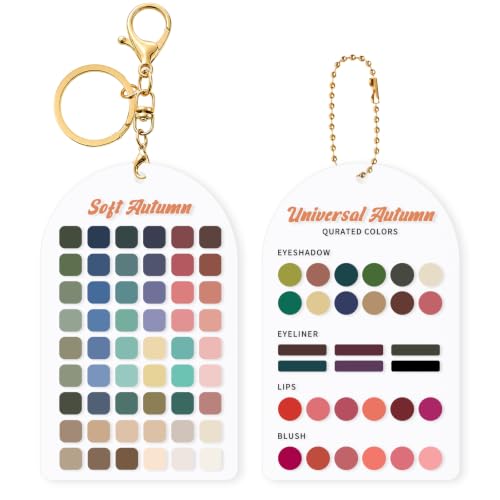Seasons Color Analysis Swatch Keychain 2 Pcs, SoftAutumn
