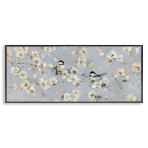 Delicate Little Birds Cherry Blossom, 13 x 30 Inch Framed Giclée Print