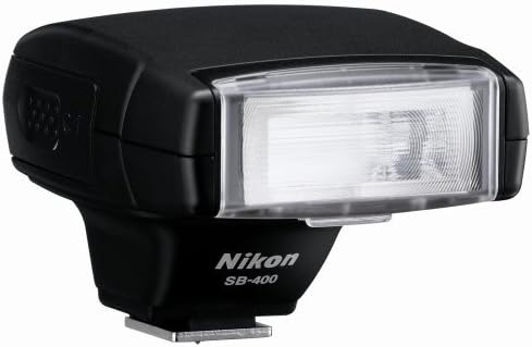 Nikon SB-400 AF Speedlight Flash, angled view showing tilt capability