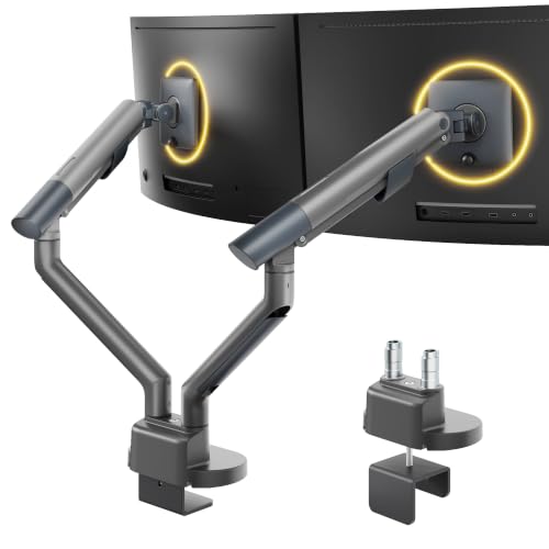Brazo monitor doble inclinable monTEK soporte doble pantalla resistente VESA 75 100mm para escritorio