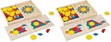 Melissa & Doug Bloques Y Tableros con Diseños (Paquete de 2)