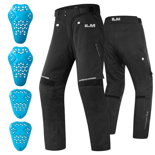 ILM Motorcycle Riding Pants Men CE Armored Motocross Touring All Season Protective P04 (S,30L) by ILM - Used condition - US$82.66