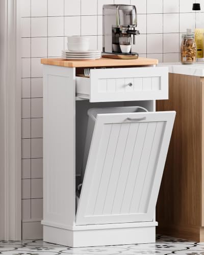 Betterhood 10 Gallon Tilt Out Trash Cabinet with Big Storage Drawer