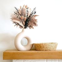 pampasgras deko - Tägliche Esszimmertisch Deko - Tischdeko & Trockenblumen Grünpampasgras Klein für Wohnzimmer, Deko Blumen Künstlich & Sommer Wohnung Deko im Boho Stil, Eucalyptus – Ansicht 4