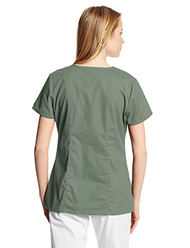 Image of Dickies Women's Jr. Fit V-Neck Scrub Top Multiple Patch Pockets