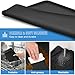 Washing Machine Pan Washer Drain Pan Silicone Mat, Washer Tray Soft Bottom Pad Under Dryer Drip Pan Floor Protector, 27x27 Inch Non-Slip Leak Pan Anti-Vibration Waterproof Washer Drip Tray (black)
