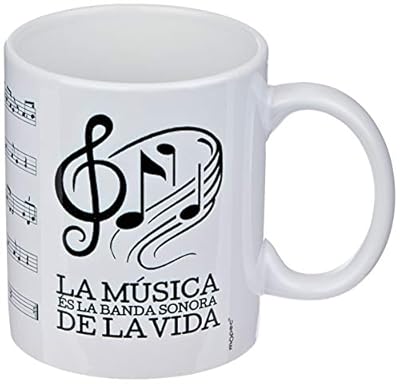 Mopec G297.2 Taza cerámica "Partitura musical CAT", 330 ml | Ya disponible en tu tienda friki favorita! En mundofriki.es!
