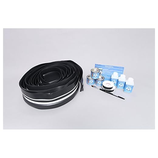 Set: Schlauchboot Scheuerleiste (80mm) + Kleber Kit, Seitlicher Schutz 8 Meter