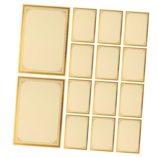 Papier Certificat A4 Vierge Or Anti-Bavure pour Imprimer Facilement Vos Récompenses