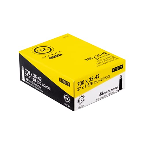 Sunlite Utili-T Schrader Valve Bicycle Tubes, 700 x 35-42 / 48mm Valve