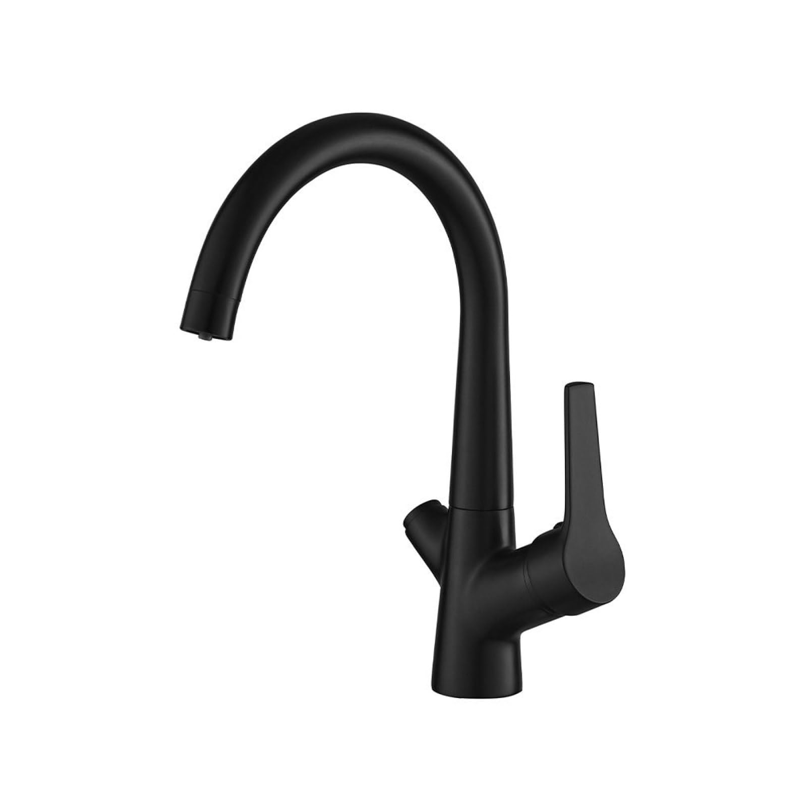 Fanjubei Black Kitchen Brass Hot And Cold Water Purification Faucet With Rotating Faucets