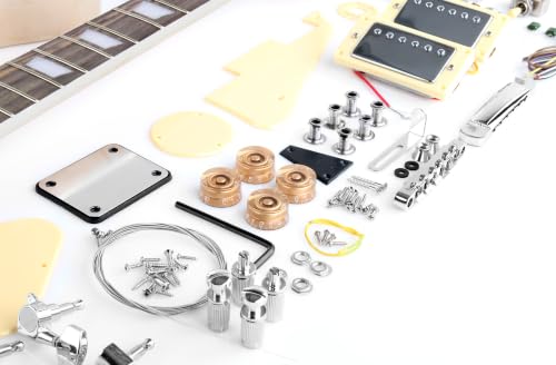 Miniatura 3 de Rocktile Kit Guitarra Eléctrica Single Cut - Diy Cuerpo Caoba Con Tapa Álamo, 2x Humbuckers, Diapasón Palisandro, Mástil Atornillado