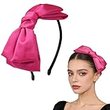 CÉLLOT Women 8' Super Big Bows Hairstyle Hair Hoop Silky Fabric Hair Bows HeadBand for Girls Teens