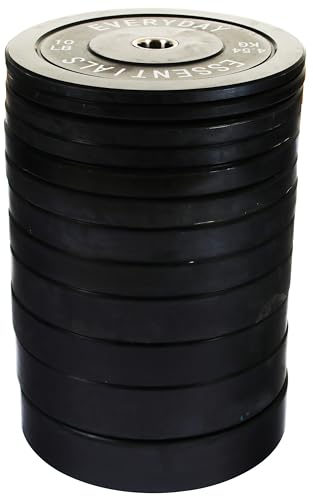 Fitvids 2" Olympic Bumper Weight Plates Set for Strength Training & Weightlifting, 370LB Complete Weight Set (10Lb to 55LB), Multiple Packages image 6