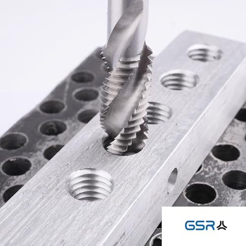 Gewindebohrer Satz M3-M12, 14-tlg., HSS-G Sackloch Maschinengewindebohrer Set, Geschliffene Ausführung, Form C 35° Rechtsspirale, metrisches Gewinde, Spiralbohrer, Mit Stahl-Kassette