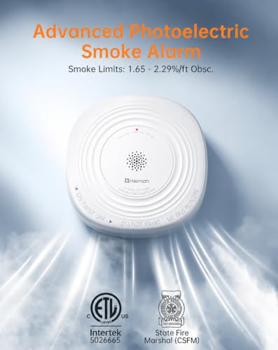 Image of Heiman Smoke Detector 10 Year Battery, photoelectric Smoke Alarm,1-Pack (3