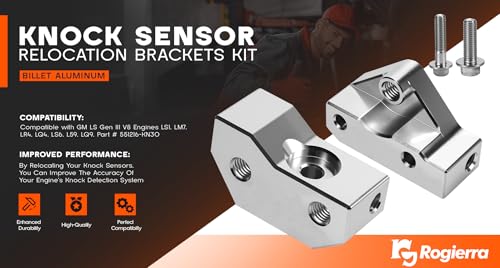 Knock Sensor and Harness Relocation Bracket Kit Compatible with 1997-2007 GM Gen 3/III LS V8 Engines (LS1, LM7, LR4, LQ4, LS6, L59, LQ9, LM4, L33) - 551216-KN30 by Rogierra - Used condition - Image 6