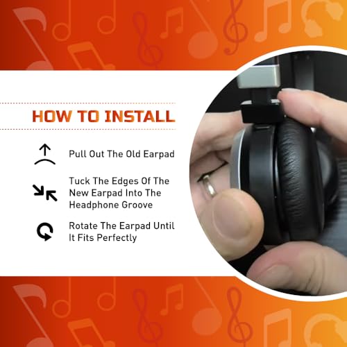 Image of Crysendo Headphone Cushion 80mm Cushion for Son-y WH-XB700 Headphones | Replacement Ear Cushion Foam Cover Ear Pads Soft Cushion | PU Leather & Soft Foam (Black)