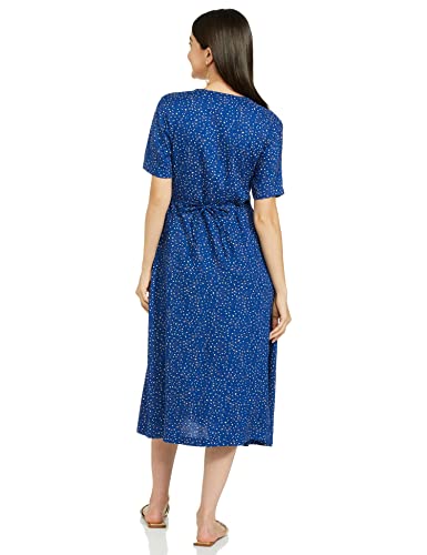 Image of Amazon Brand - Symbol Women's Rayon One Piece Midi Length Wrap Dress (Available in Plus Sizes)