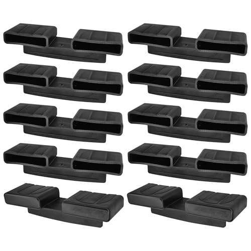 Cyclingcolors 10X Ferma Doghe Doppia In Plastica Cappuccio Innesto Supporti 53Mm X 8Mm Letto Boccola Doga Rete Balancella Nero