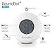 SoundBot® SB510 HD Water Resistant Bluetooth 4.0 Shower Speaker, Handsfree Portable Speakerphone with Built-in Mic, 6hrs of Playtime, Control Buttons and Dedicated Suction Cup for Showers (White)