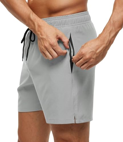 Image of Tyhengta Men's Swim Trunks Quick Dry Beach Shorts with Zipper Pockets and Mesh Lining