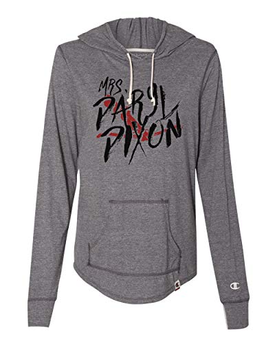 Womens Funny Zombie Lover Hoodies Mrs Daryl Dixon Royaltee Scary Movie Collection Large, Grey