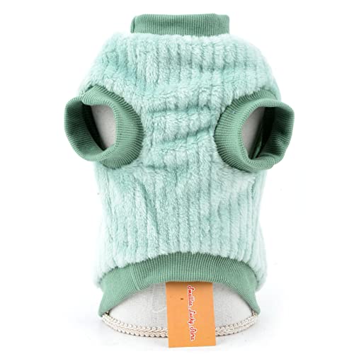 SMALLLEE_LUCKY_STORE Pet Ribbed Fleece Jumpers Pullover Sweatshirt for Small Dogs Cat,Puppy Yorkie Chihuahua Warm Sweater Winter Clothes - Image 2