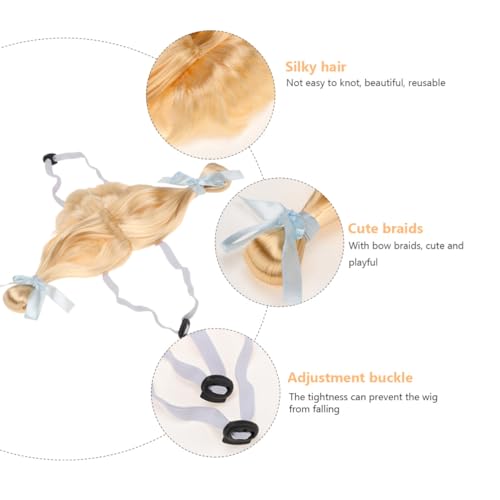 2 peças perucas peruca faixa de natal cachorro cachorro cachorro loiro grande suprimentos de Hallowe