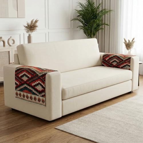 Image of KINGLY Armrest Cover | Anti-Slip Sofa Arm Protector | Washable Arm Cover | Multicolor