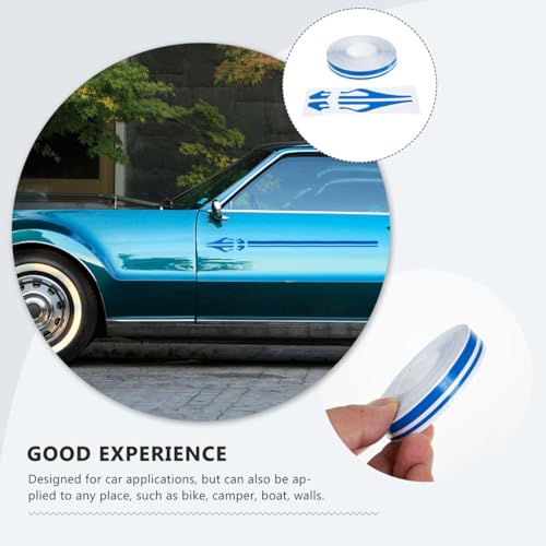 Image of Homoyoyo Blue Pinstripe Tape 32Ft Car Body Side Stripes Auto Pinstripe Tape Decal Waistline Sticker Universal Car Hood Body Side Stripe Glossy for SUV Truck Camper Motorcycle Musical Instrument Blue