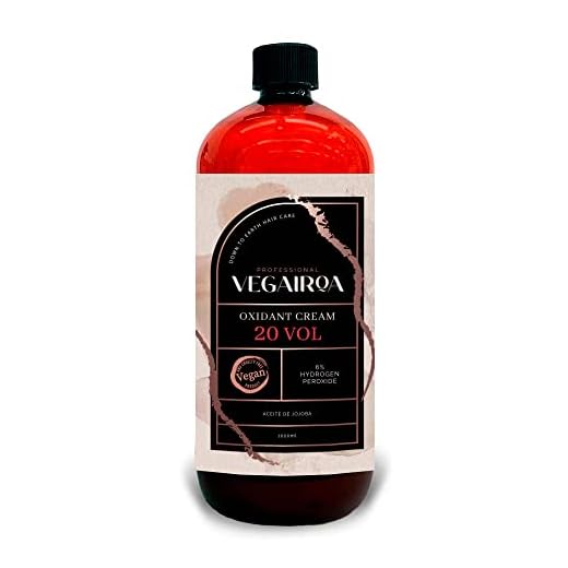 VEGAIROA - Oxidant Cream 20 volúmenes - Crema Oxidante con Aceite de Jojoba - Mezclar con Tinte o con Polvo Decolorante - Mayor Precisión - Peluquería Profesional Vegana - 1000ml