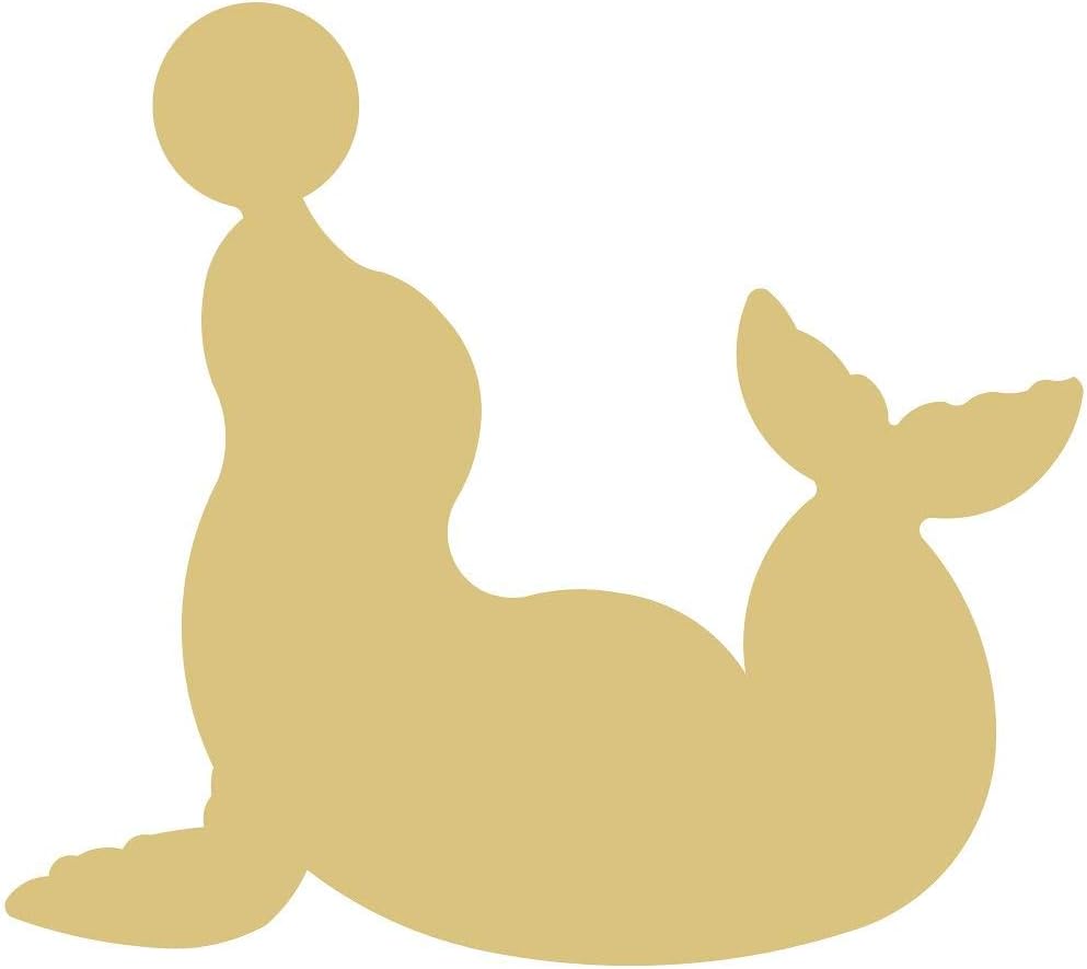 Circus Seal Cutout Unfinished Wood Sealion Walrus Trained Animal MDF Shape Canvas Style 1