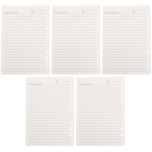 Recambios de Papel A5 6 Agujeros para Agenda Escolar y Bloc de Notas