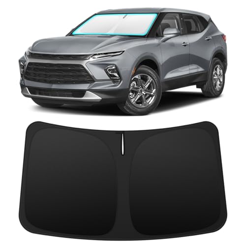 Image of INSAUTO Custom Fit Windshield Sun Shade for Chevrolet Blazer 2019-2026 | Foldable Front Window Sunshade Car Accessories, UV & Heat Reflector, Keeps Interior Cool, Includes Storage Bag
